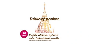 Elektronický dárkový poukaz thajská olejová, bylinná nebo čokoládová masáž 90 min
